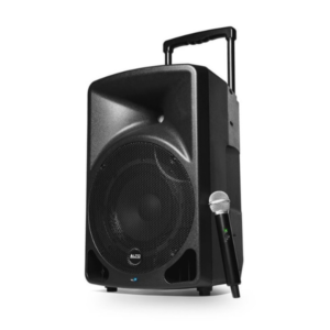 Enceinte sur batterie Transport 12 ALTO 200W + micro HF main + lecteur USB (120 personnes)